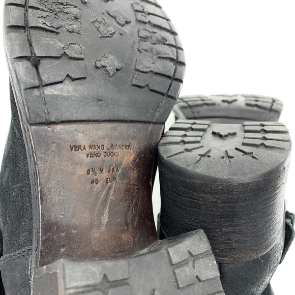 Vera Wang Lavender Cameron Black Jeweled Moto Boots - Picture 8 of 13